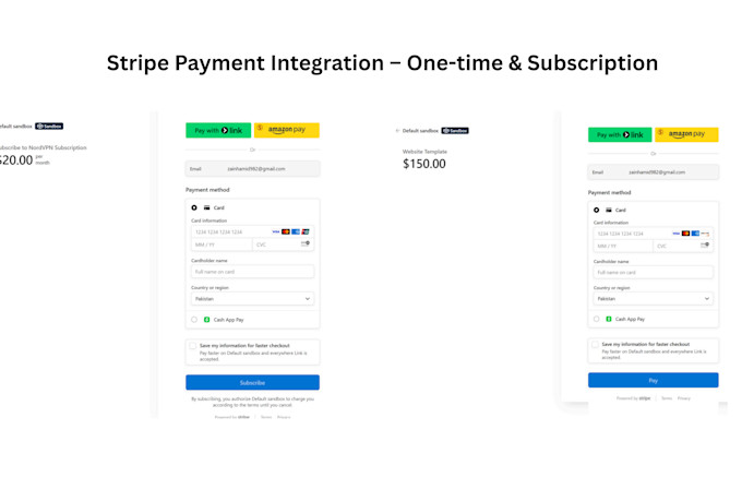 integrate a payment gateway using stripe or paypal